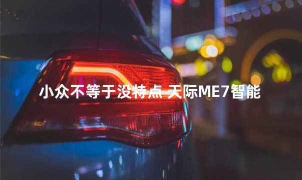 小众不等于没特点 天际ME7智能驾驶亮点合集